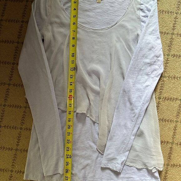 Vintage Elizabeth and James lavender long sleeved T-shir with chiffon overlay XS - Picture 5 of 10